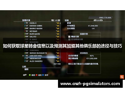 如何获取球星转会信息以及预测其加盟其他俱乐部的途径与技巧