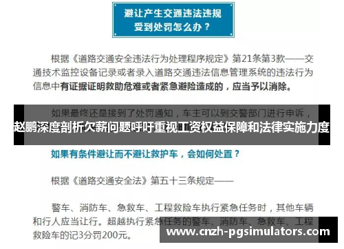 赵鹏深度剖析欠薪问题呼吁重视工资权益保障和法律实施力度 赵鹏深度剖析欠薪问题呼吁重视工资权益保障和法律实施力度